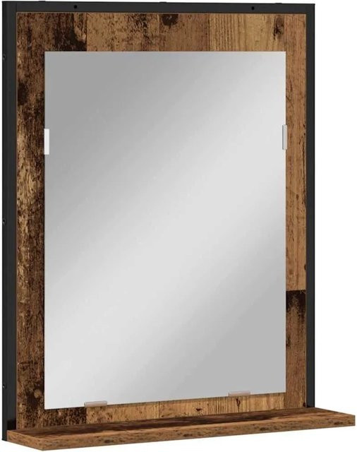 vidaXL Spiegel aus Altholz in Braun mit Glas und Engineered Holz, B/H/T: 50 x 60 x 12 cm - Bild 1