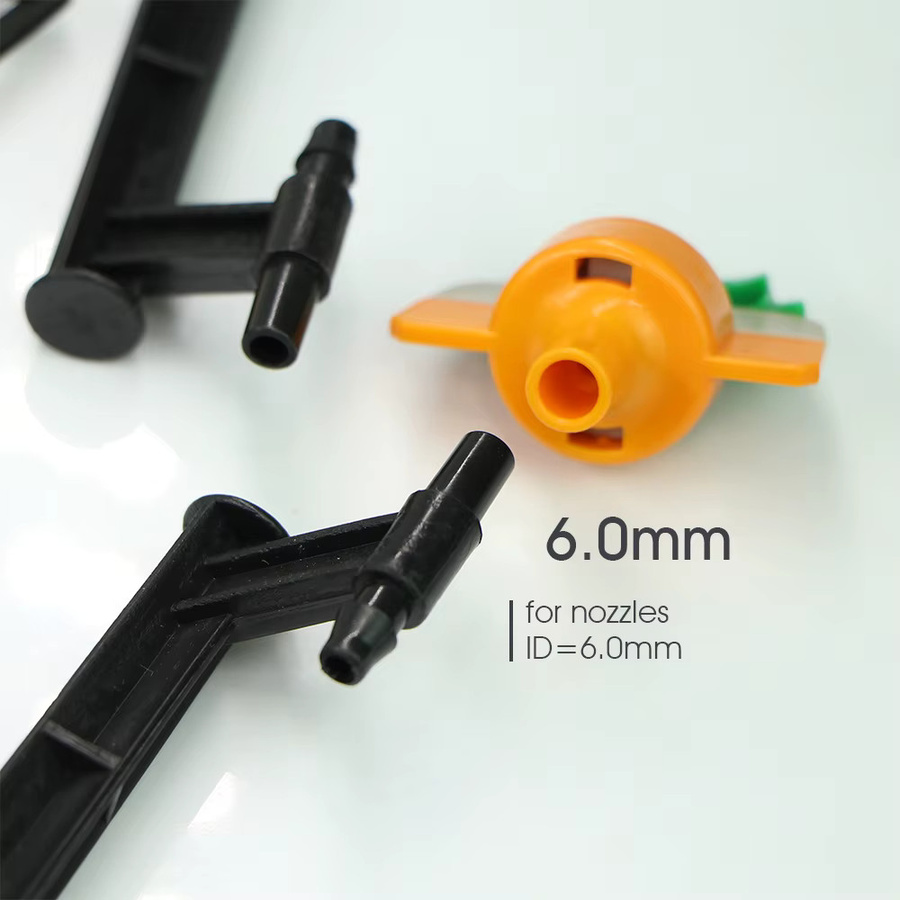 20 Stück RBCFHI Steckverbinder Pfähle für Mikrosprinkler und Gartenbewässerung aus Kunststoff und Glasfaser, Schwarz, 1/4 Zoll - Bild 4