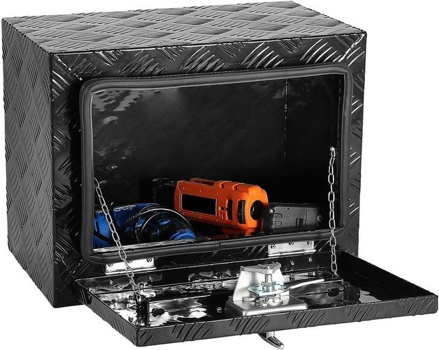 Wasserdichter Aluminium-Werkzeugkasten von Buying Solutions MB für LKW, Anhänger und Wohnmobile, Farbe: Silber/Schwarz, B/T/H: 35,6 x 45,7 x 30,5 cm - Bild 1