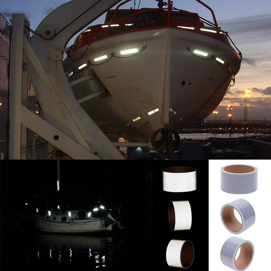 Sola Selbstklebender Reflektierender Warnstreifen für Boote, Wasserdicht, Silber, Breite: 5 cm, Länge: 5 m - Bild 4