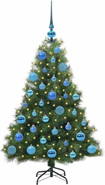 vidaXL Künstlicher Weihnachtsbaum in Grün mit 150 warmweißen LEDs, Höhe: 120 cm, aus PE und PVC - Bild 1