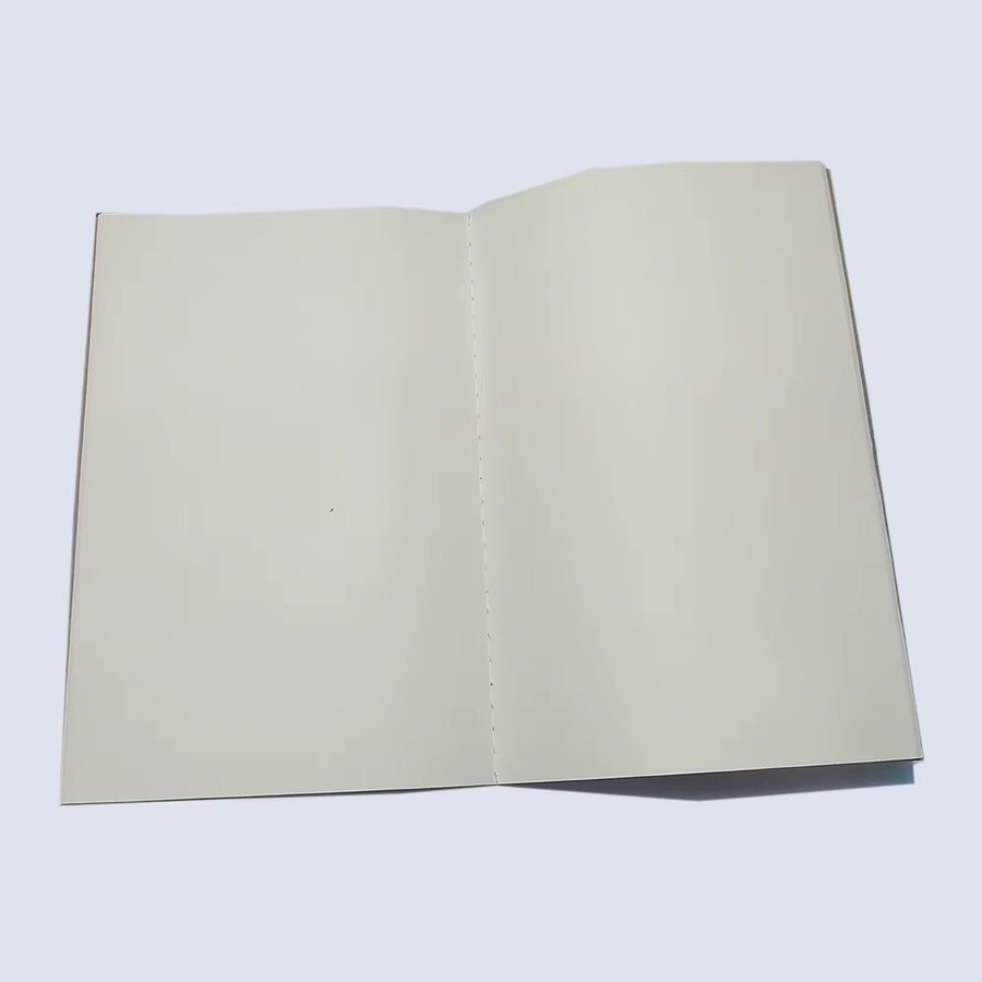 LERNEJO A5 Notizbuch mit abstraktem Elch- und Hirsch-Design, weiß, ungestrichenes Papier - Bild 1