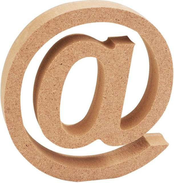 VBS MDF Buchstaben Symbol @ in Braun, Höhe: 8,0 cm - Bild 1