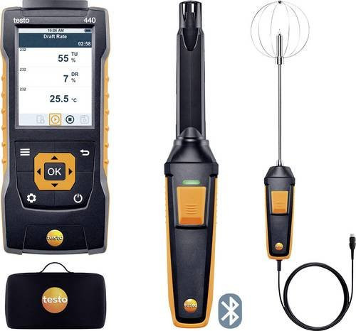 Testo 440 Set Anemometer in Schwarz 0 - 10000 ppm - Bild 1
