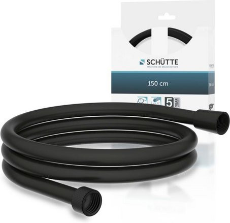 Schütte Brauseschlauch aus Kunststoff in Schwarz mit 150 cm Länge und 1/2 Zoll Anschluss - Bild 3