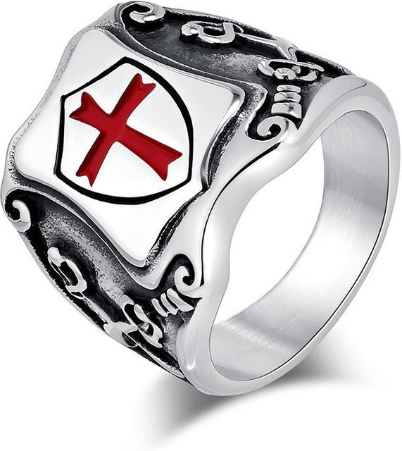 YIRAN Ring Titanstahl, Weiß, Herren, Ringgröße 12 - Bild 1