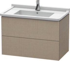 Duravit Waschtischunterschrank L-Cube in Leuchtendweiß, wandhängend, mit 2 Schubladen, B/T/H: 82 x 46,9 x 55,8 cm - Bild 1
