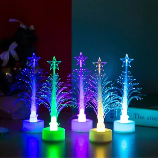 Bunte LED Glasfaser Nachtlampe mit RGB-Farbwechsel für Kinderzimmer, Wohnzimmer und Schlafzimmer, Multicolor - Bild 1