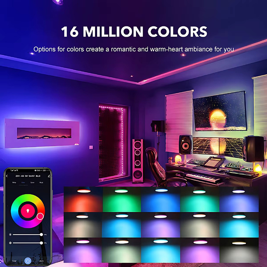Aoyuansea Smart LED-Lampe GU10 5W mit RGB und Weiß, dimmbar via WIFI Zigbee Bluetooth, kompatibel mit Alexa und Google Home - Bild 4