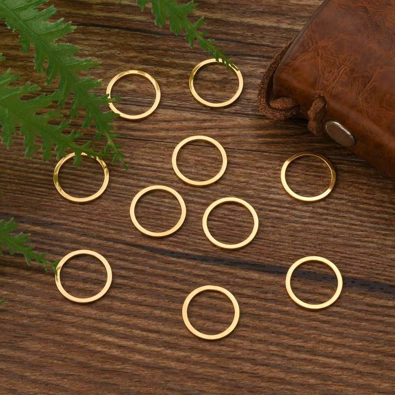 Verbindungsring Edelstahl, gold, 12 x 0,8–1 mm - Bild 2