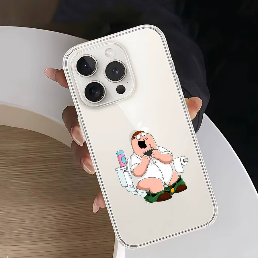 Mesuca Handyhülle F-Family-Es Guy für iPhone 11 bis iPhone 17 Pro Max Mini Plus, transparente stoßfeste Silikonhülle - Bild 5