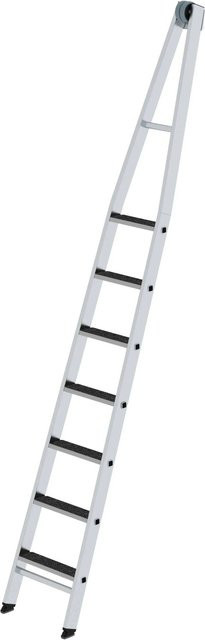 PROREGAL Stufen-Glasreinigerleiter Oberteil mit Clip-Step R13 in Silber, 7 Stufen - Bild 1