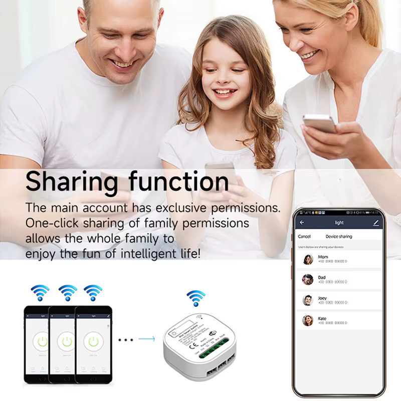 Hococa Intelligenter WiFi Lichtschalter für den Außenbereich, Wasserdicht, Tuya App- und Sprachsteuerung, Weiß - Bild 2