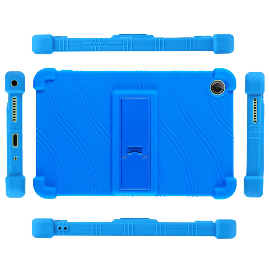 Kinderfreundliche Silikonhülle mit verstellbarem Ständer für Lenovo Tab K9 und Tab One 8,7 Zoll (TB305FU) in Blau oder Grün - Bild 1