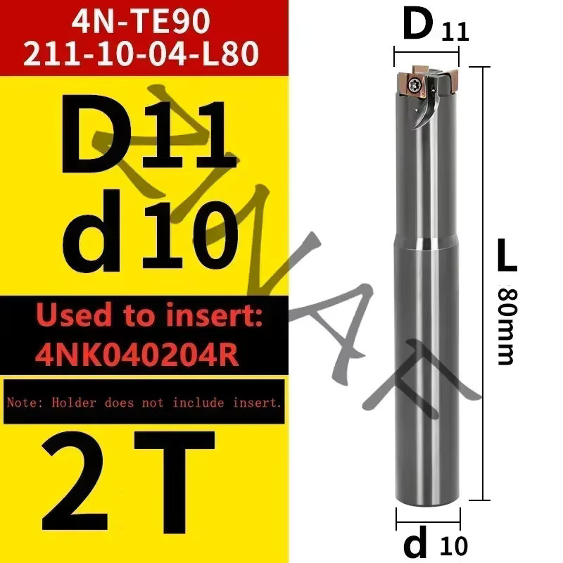 4N Doppelseitiger Fast-Feed-Fräser 4NKT 040204 aus Wolframcarbid in Silber, Durchmesser: 7-17 mm - Bild 4