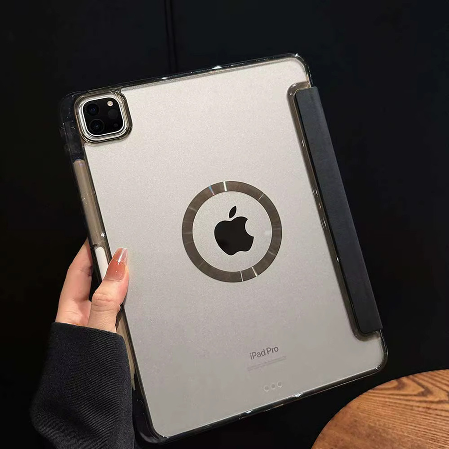 3+Y Fold Frosted Schutzhülle für iPad Air 11 Zoll M2 M3 und iPad Pro 11 Zoll mit Stifthalter, Blau/Transparent - Bild 3