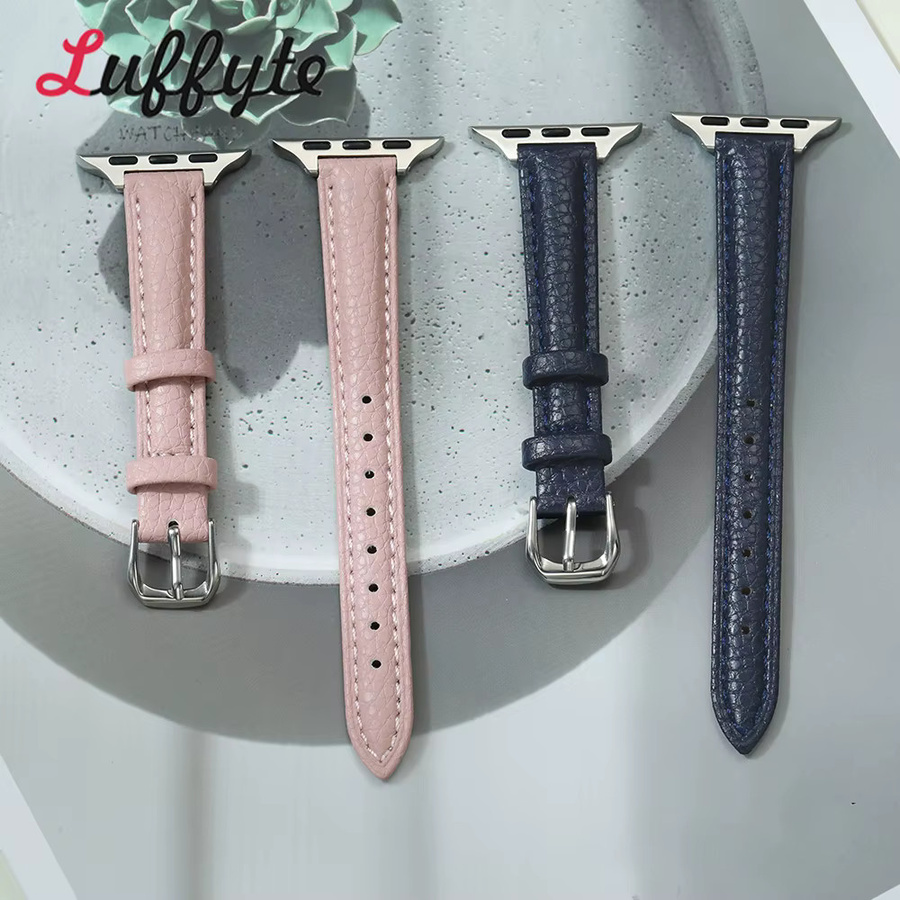 Luffyte Uhrenarmband PU-Leder, Litschi-Muster, Unisex - Bild 3