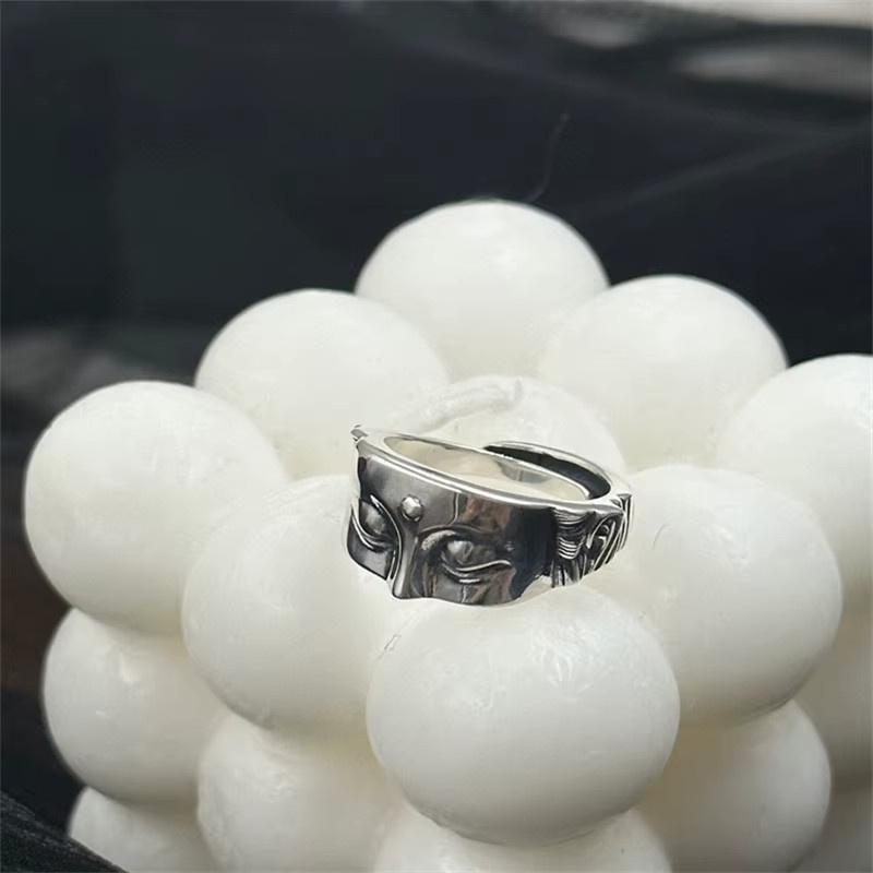 Everoyal Ring, Vintage Buddha Design, Silber, Herren - Bild 4
