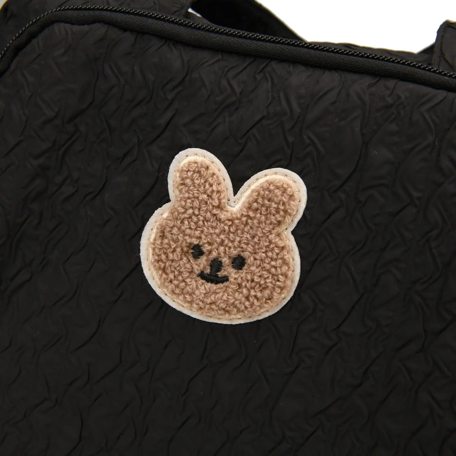 DANIVIVI Baby-Wickeltasche aus Baumwolle in Schwarz, multifunktionaler Baby-Organizer und Windel-Caddy als Umhängetasche für Damen - Bild 3