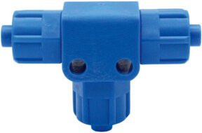 Riegler T-Verbinder starr aus Kunststoff für Schlauch 12/9 mm in Blau - Bild 1