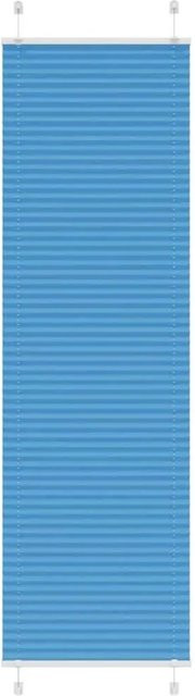 vidaXL Plissee Blau semi-transparent aus Polyester, B: 60 cm, H: 200 cm - Bild 1