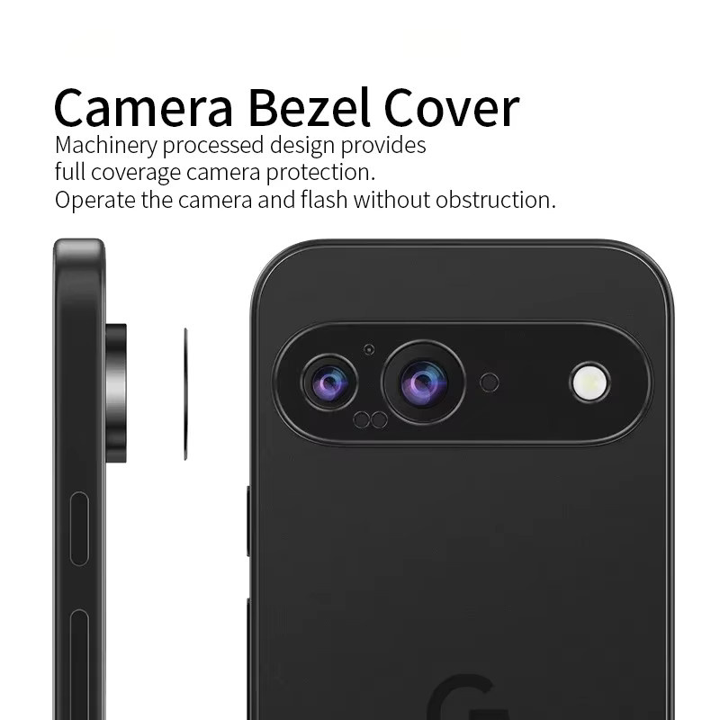 Schutzfolie für Google Pixel 9 Pro XL Kameraobjektiv aus Aluminium Metall in Schwarz - Bild 4