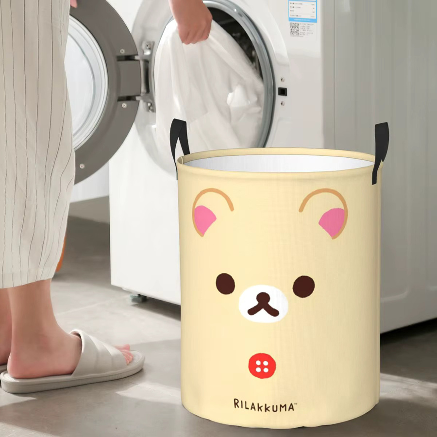 Aufbewahrungskorb Rilakkuma in Beige aus Stoff für Kinderspielzeug und Wäsche - Bild 3