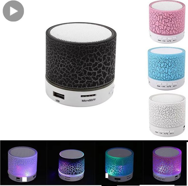 AyeBeau Mini Bluetooth Lautsprecher Tragbarer Kabelloser Musik Lautsprecher mit Subwoofer in Gelb - Bild 1