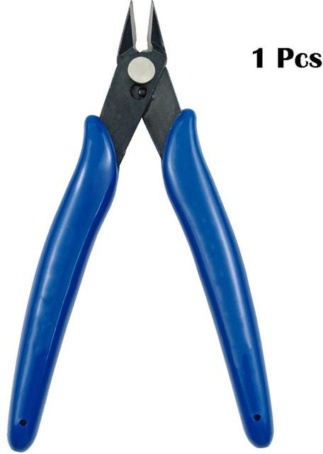 Diagonalzange aus Kohlenstoffstahl als Seitenschere und Kabelschneider in Blau - Bild 1