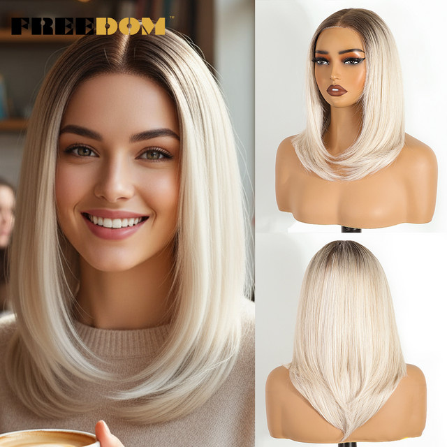 FREIHEIT Lace-Front-Perücke, kurzer Bob, Ombre, Damen - Bild 1