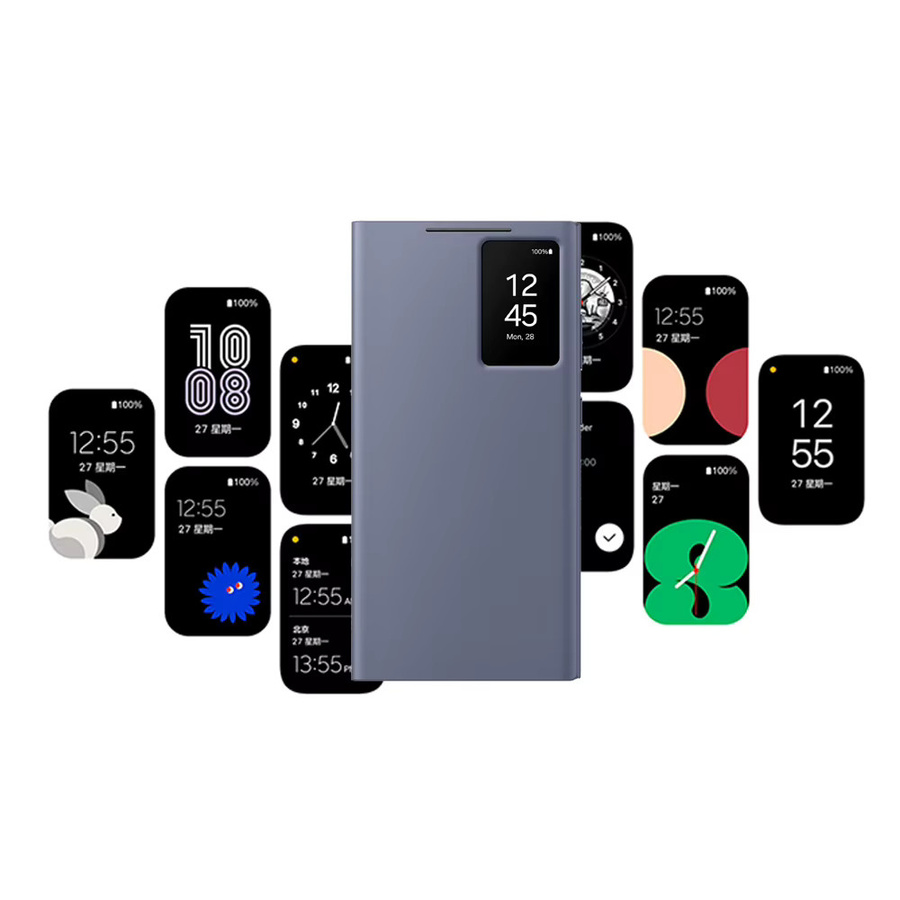 Samsung Galaxy S24 Ultra S-View Flip Smart Case mit LED-Abdeckung in Transparent/Grün - Bild 2
