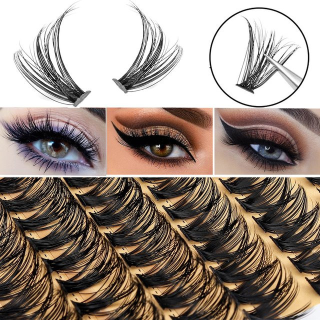 AMSDCN Faux Wimpern, Lash Cluster, Natürlich, Unisex - Bild 1