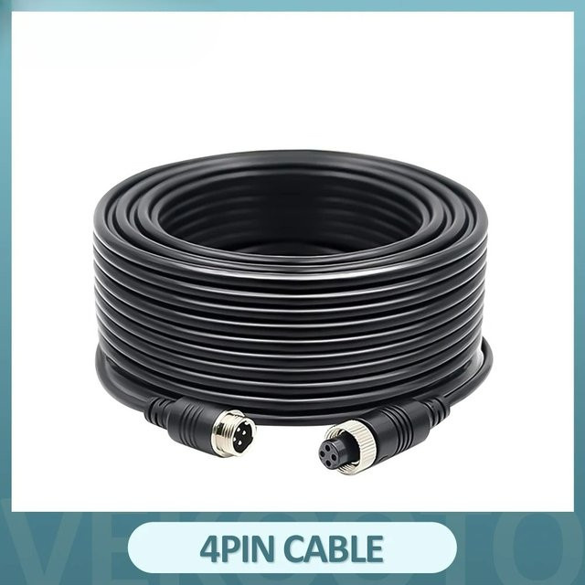 BSN 4-Pin Luftfahrt-Verlängerungskabel in Schwarz für LKW-Bus-Monitor-Kamera-Verbindungen - Bild 1