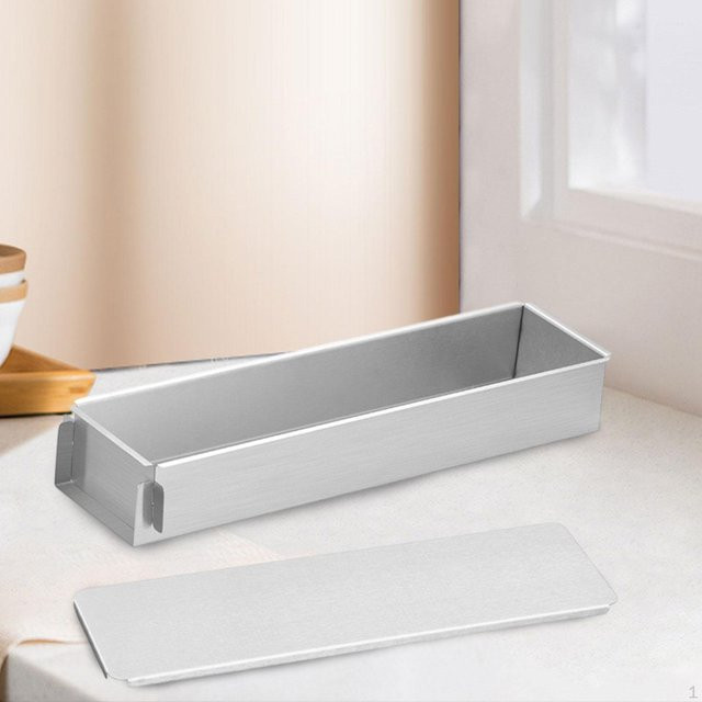 Edelstahl Tiramisu-Pfanne mit abnehmbarem Rand und Deckel, Silber, B/T/H: 40 x 30 x 6 cm - Bild 1