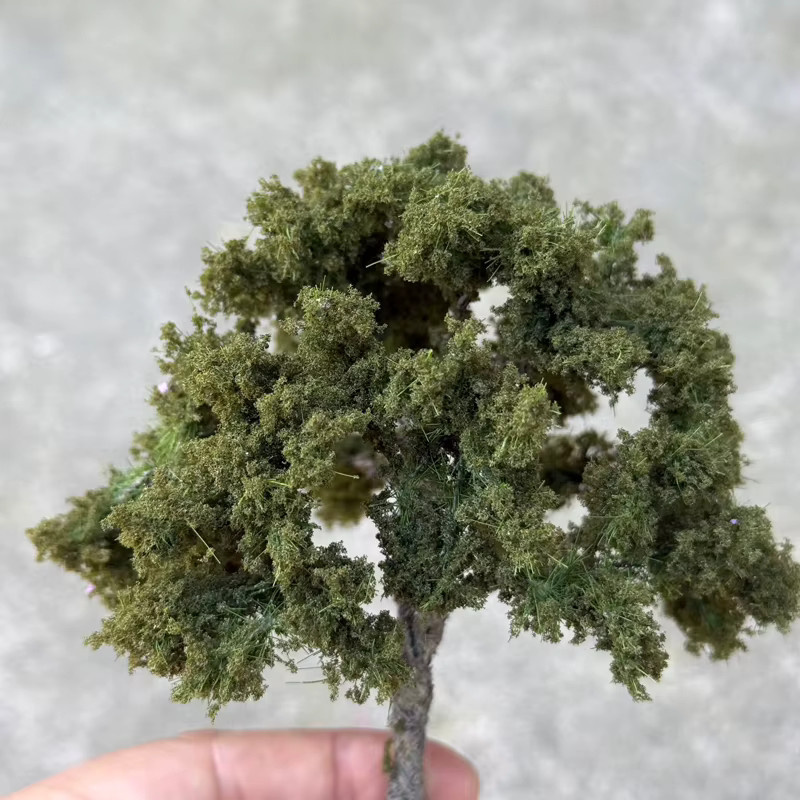 FunTrying Miniaturmodell Herbst-Banyanbaum, handgefertigter DIY-Drahtbaum, 8/12 cm grün, Maßstab 1:64 - Bild 2