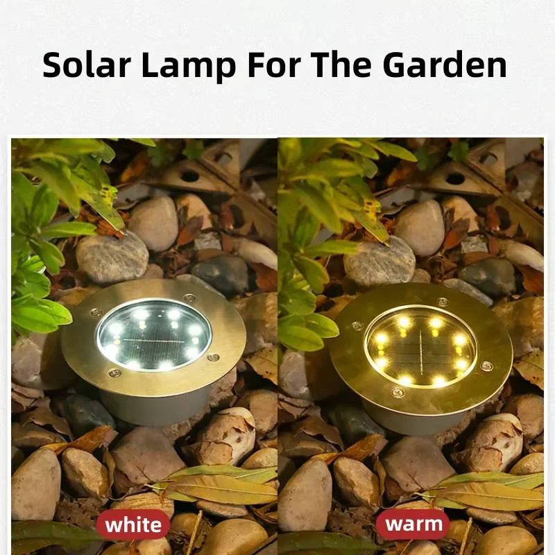 4er Set Solar LED Gartenstrahler für die Bodenbeleuchtung, Warmweiß, Silber - Bild 2