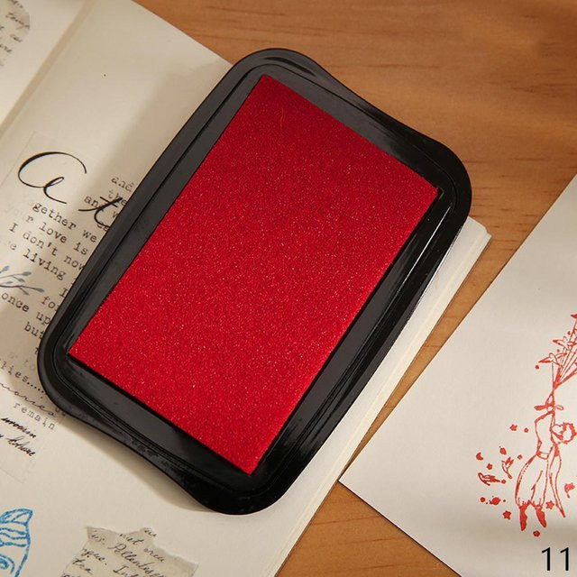Ouyaohong Vintage Stempelkissen in Rot für Scrapbooking und Basteln - Bild 1