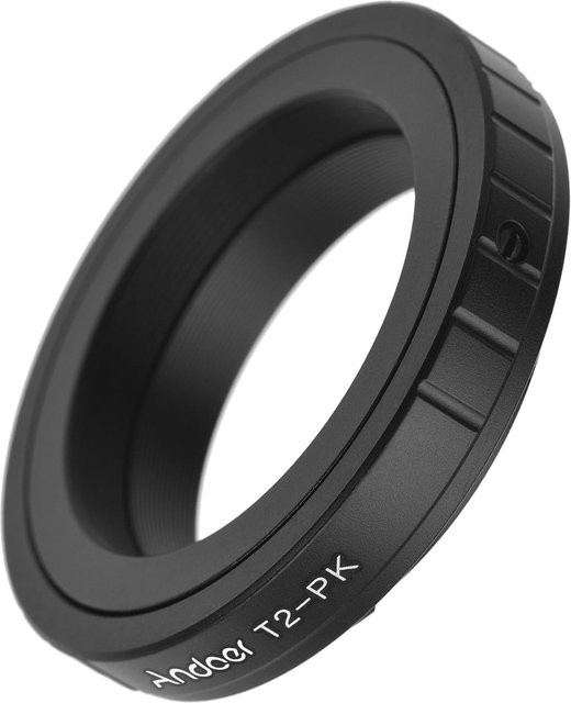Andoer T2-PK Metall Objektiv Mount Adapter Ring T/T2 auf Pentax in Schwarz - Bild 1