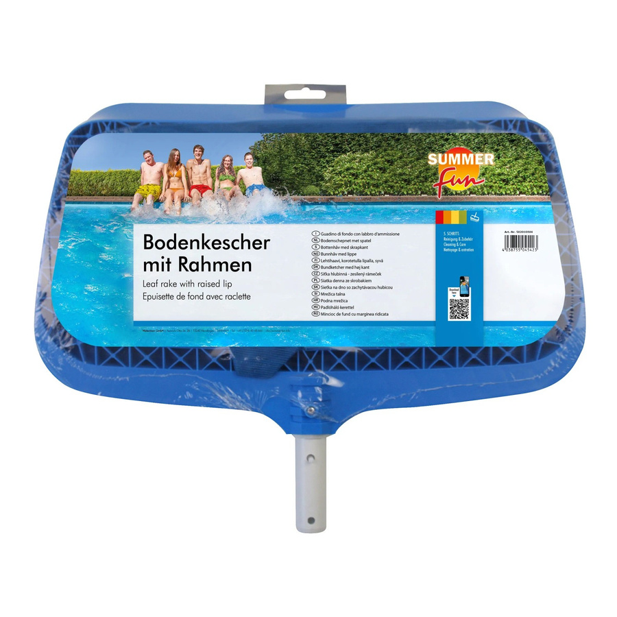 Summer Fun Bodenkescher mit ovalem Netz und Rahmen aus Aluminium und Kunststoff - Bild 2