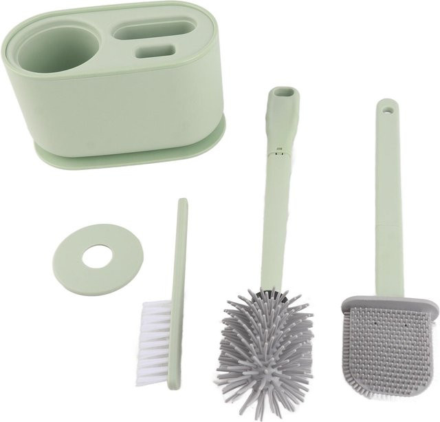 OutsideWorld Toilettenbürsten-Set mit Langstiel für Tiefenreinigung, hängend, grün - Bild 1