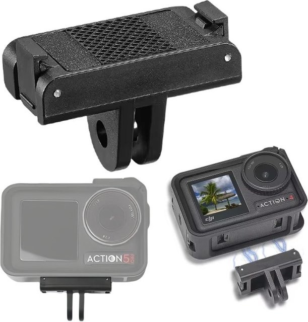 DJI Magnetischer Kameraadapter für OSMO Action 5 Pro, Action 4 und Action 3 in Schwarz als Schnellverschluss-Erweiterungshalterung - Bild 1
