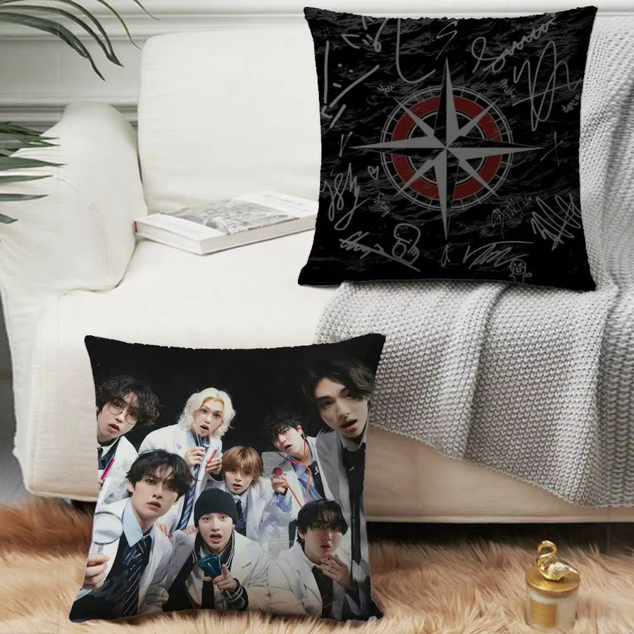 K-Pop Kissenbezug quadratisch Schwarz B/B/H: 30 x 30 x 30 cm - Bild 3