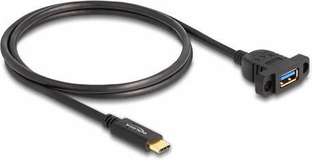 Delock USB-C auf USB-A Kabel in Schwarz, Länge: 1,00 m - Bild 1