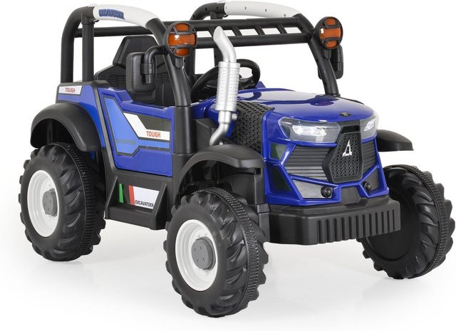 Moni Elektro Traktor Harvest mit Fernbedienung, Licht und Sound, blau - Bild 1