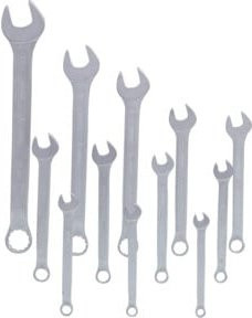 KS Tools CLASSIC Ringmaulschlüssel-Satz, 12-teilig, gekröpft, Chrom-Vanadium, Silber - Bild 1