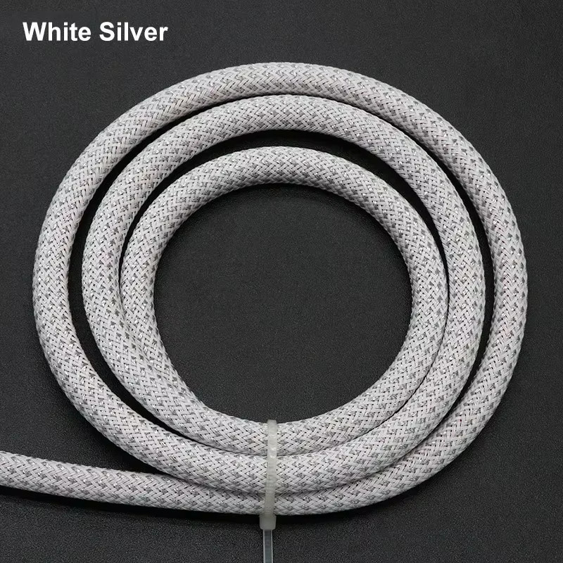 Erweiterbare PET-Kabelhülse aus hochdichtem Geflecht zum Schutz von Drähten und Kabeln, Durchmesser: 2 mm bis 25 mm, Farben: Schwarz, Weiß, Pink - Bild 3