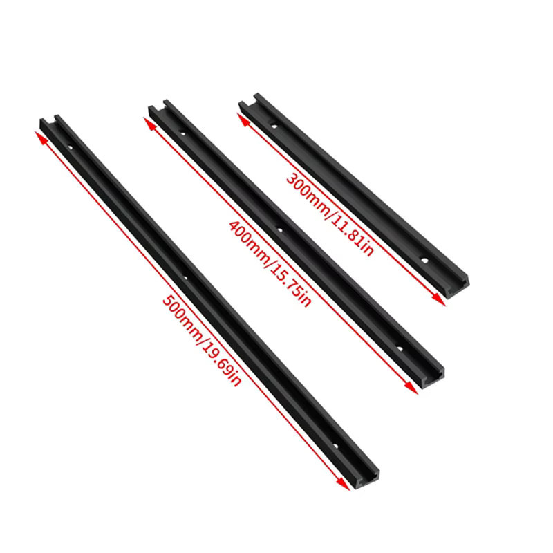 FNICEL 2 Stück T-Track Gehrungsschiene Jig aus Aluminiumlegierung in Schwarz für Router-Tisch und Bandsägen - Bild 5