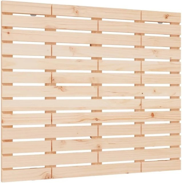 vidaXL Wand-Kopfteil aus Massivholz Kiefer in Beige mit rustikaler Optik, B/T/H: 81 x 3 x 91,5 cm - Bild 1