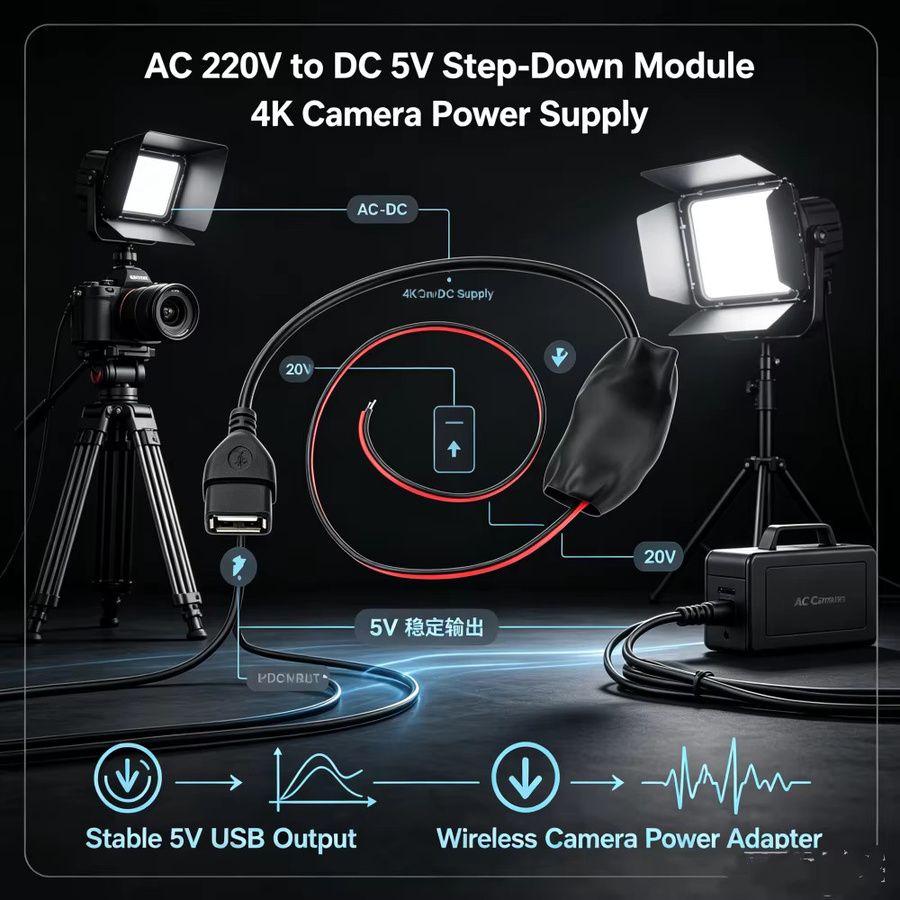 Aideepen USB Typ-C Netzteil für Wireless Video Kamera und WiFi Überwachung, 220V bis 5V 1A/2A Adapter - Bild 2