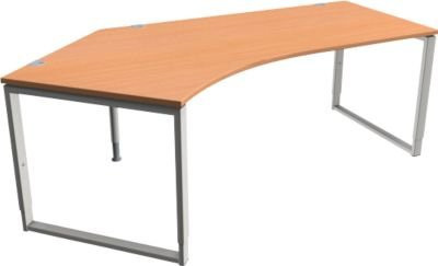 Schäfer Shop Genius Winkelschreibtisch MODENA FLEX mit Bügelfuß, 135°, Ansatz links, Buche-Dekor, Breite: 216,5 cm - Bild 1